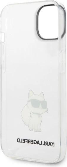 Mbështjellës Karl Lagerfeld Choupette për iPhone 14 Plus/15 Plus, Transparent