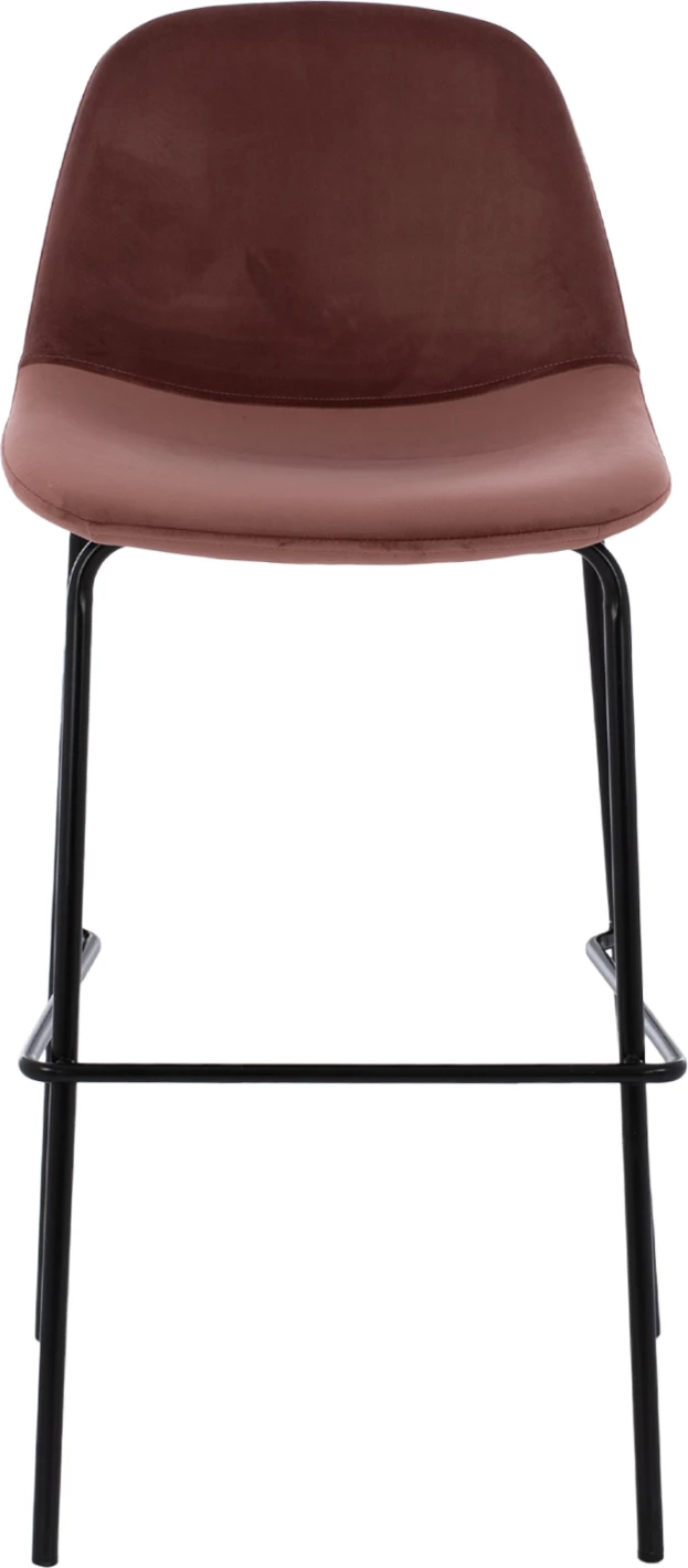 Karrige për bar Vincent, kadife ngjyrë rozë e pluhurosur dhe kornizë metali, FH8579.12, 56.5x47x106 cm, set prej 4 copash