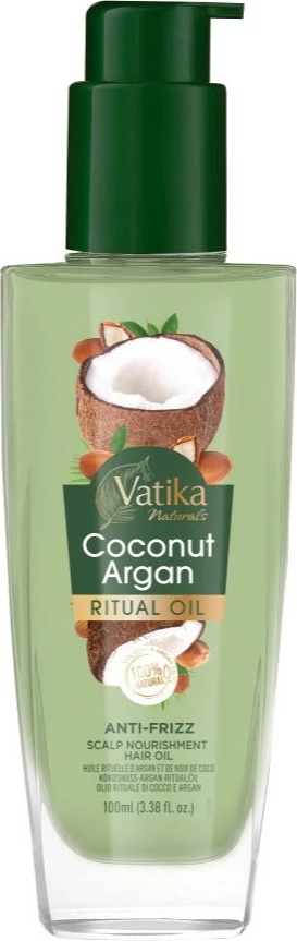 Vaj për flokë për femra Dabur Vatika Coconut Argan Smoothing, 100ml