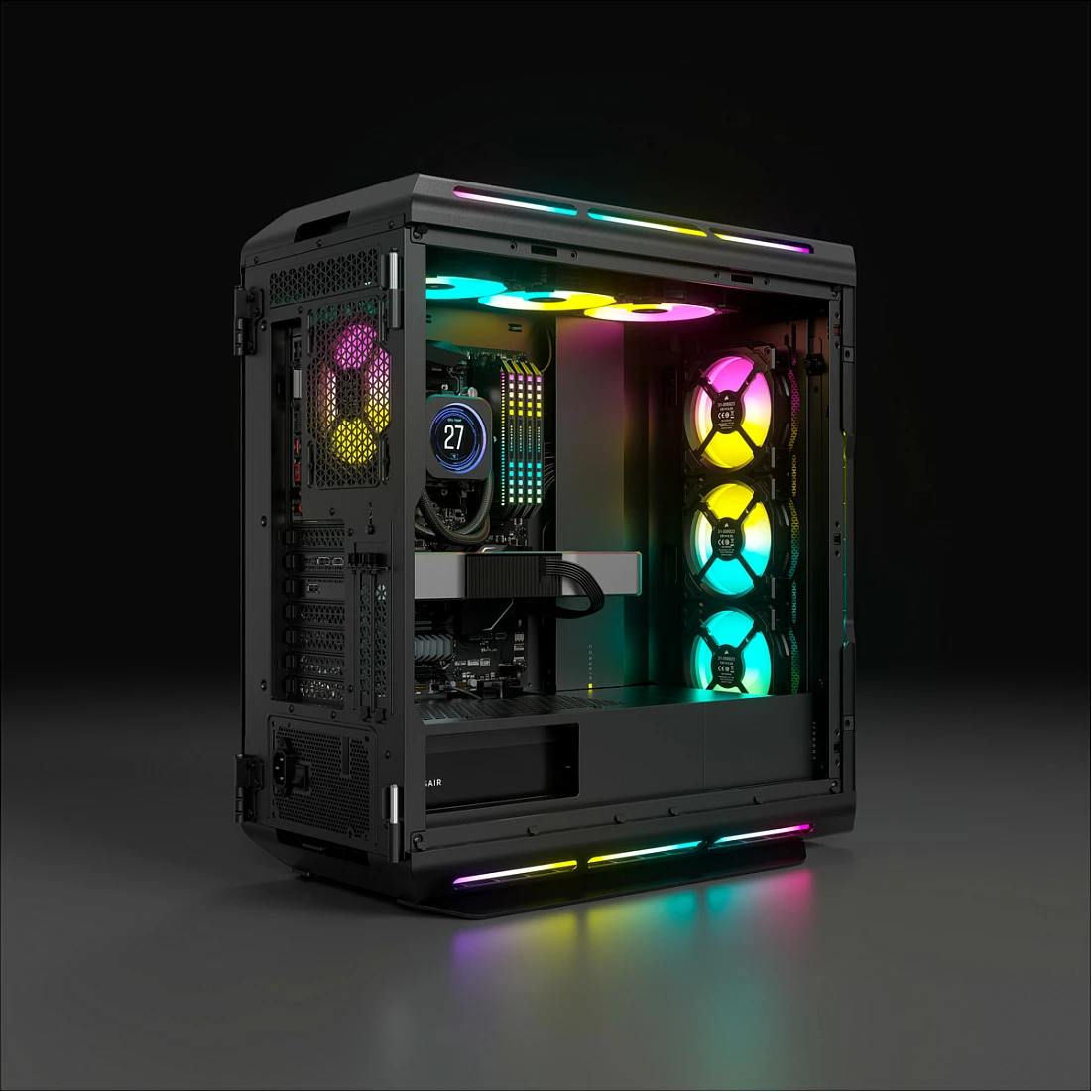 Kasë Corsair iCUE 5000T RGB midi tower e zezë