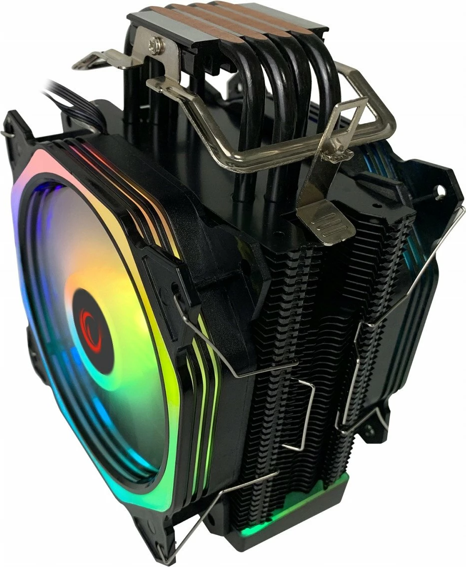 Ftohës CPU Rampage Octagon C60 OCTAGONC60-BLACK, 2x120mm ARGB, 180W TDP, i zi