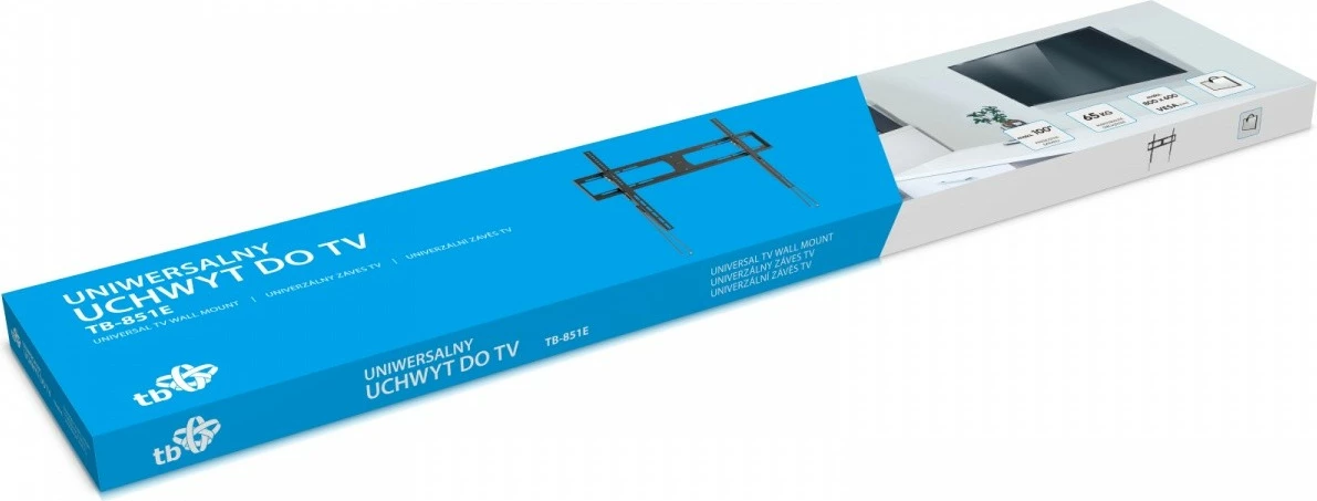 Mbajtës muri TV, TB, TB-851E, 55-100", 65 kg, VESA 800x600, e zezë