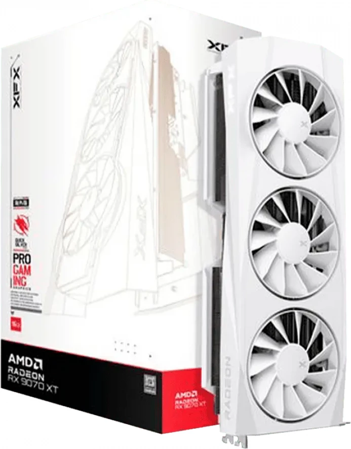 Kartelë grafike XFX Quicksilver AMD Radeon RX 9070XT 16GB GDDR6 256-bit, e bardhë