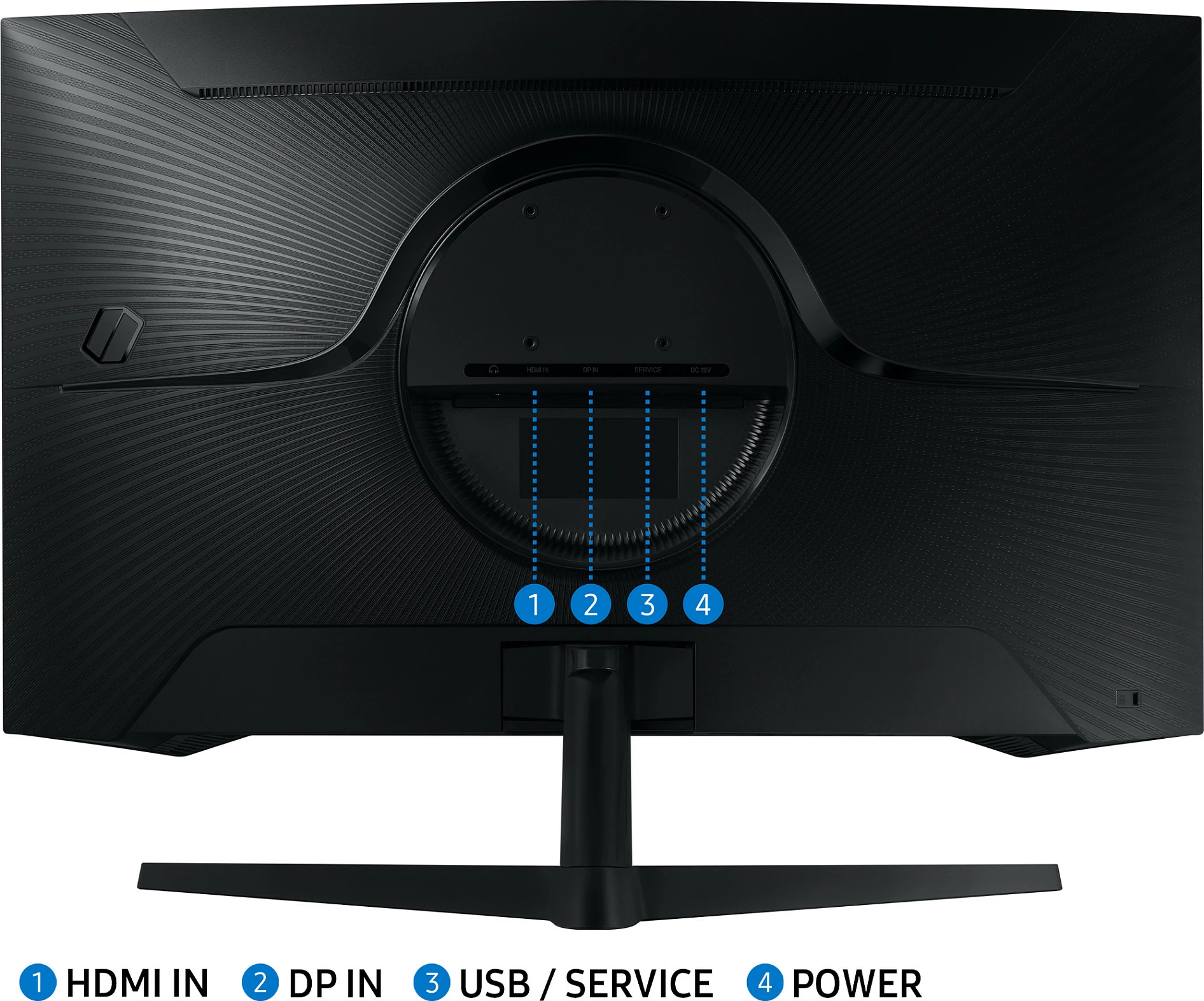 Monitor Samsung S32CG554EU, 32", 2560 x 1440 pixels, Wide Quad HD, LED, 1 ms, e zezë