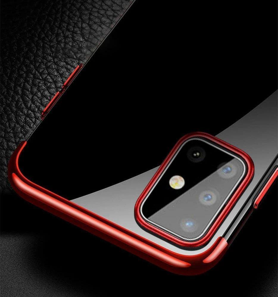 Mbështjellës Hurtel Clear Color 0.3mm për Samsung Galaxy A72, TPU, i tejdukshëm/zi