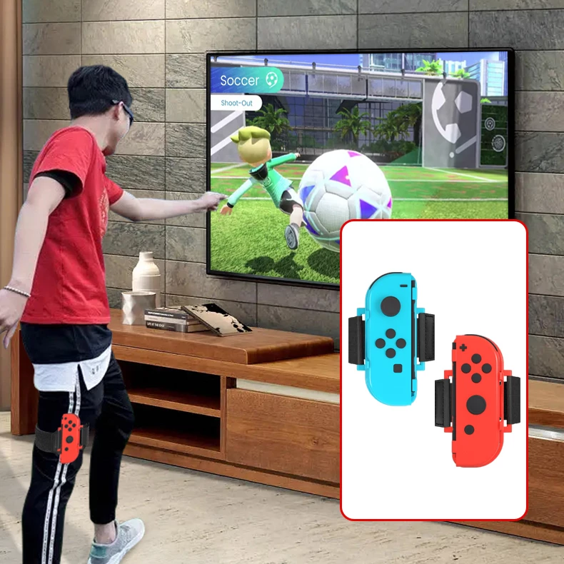 Set aksesorësh për Nintendo Switch, Hurtel, Nintendo Switch Sports 10-in-1, për Joy-Con, 10 pjesë, kuqe e kaltër