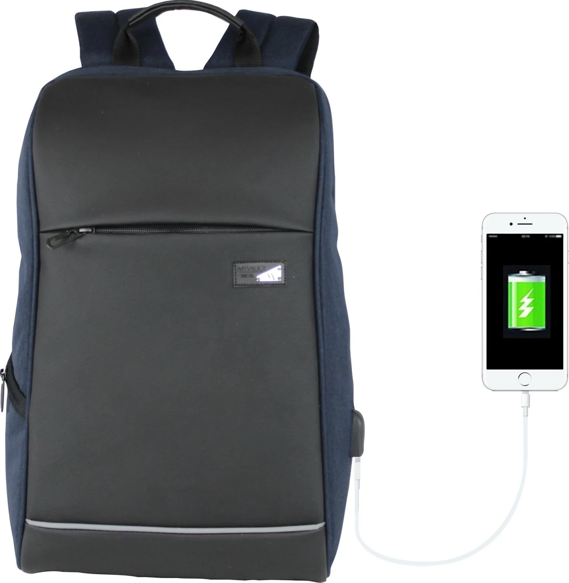 Çantë shpine për laptop, ngjyrë kaltër e errët, Zoozie Bags, 2133