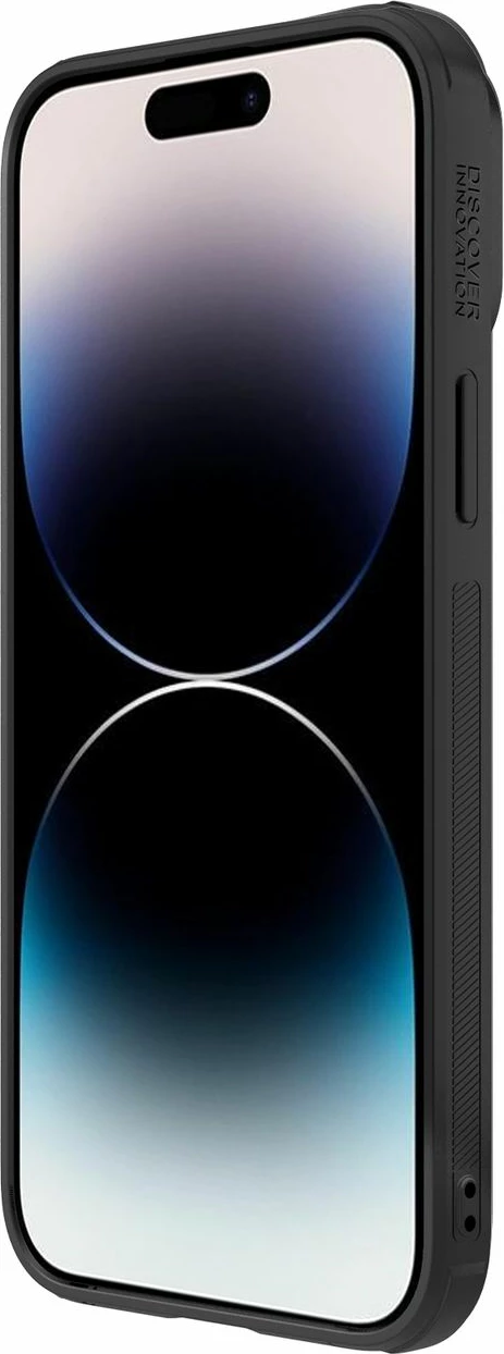 Mbështjellës Nillkin Synthetic Fiber S Case për iPhone 14 Pro Max me kapak kamere, e zezë