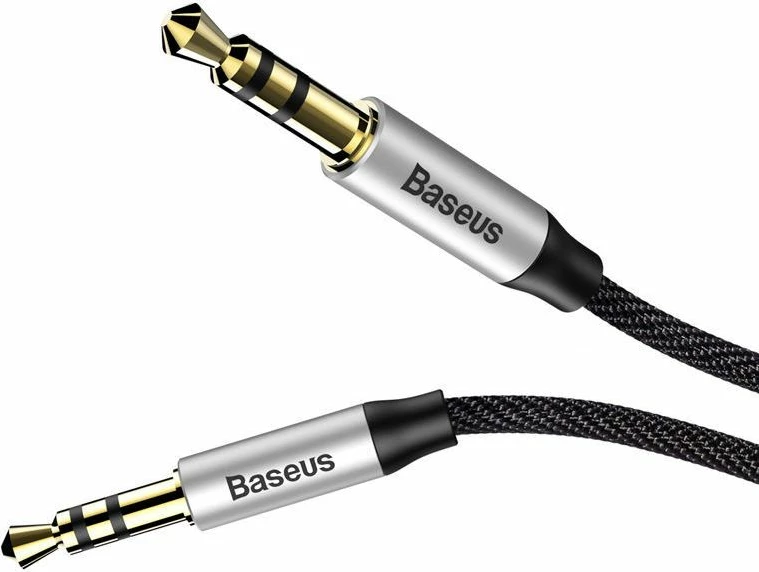 Kabllo AUX Baseus Yiven M30 CAM30-CS1 2x Jack 3.5mm 1.5m e zezë