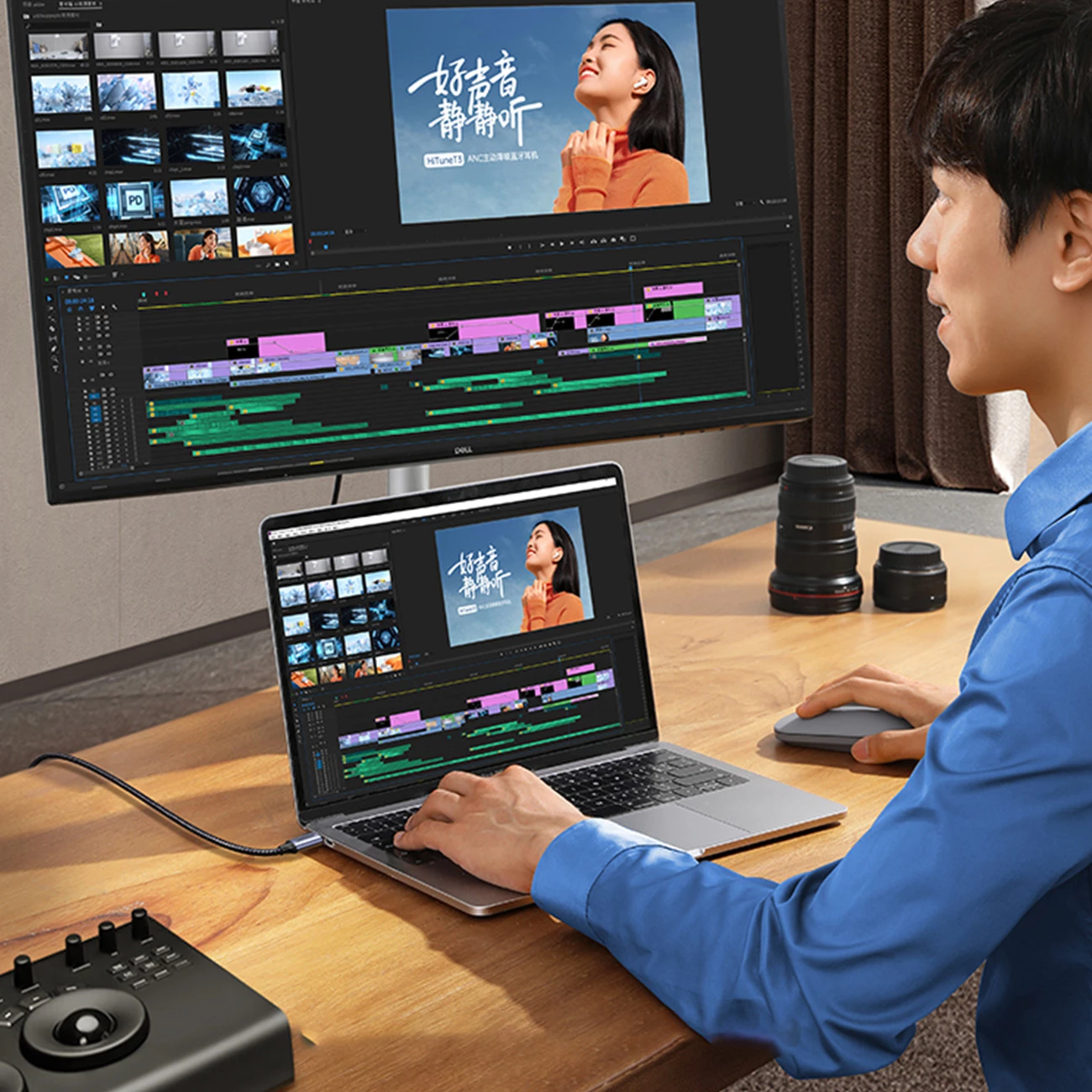 Kabllo USB-C në HDMI 2.1 Ugreen CM565, 1.5m, Gri