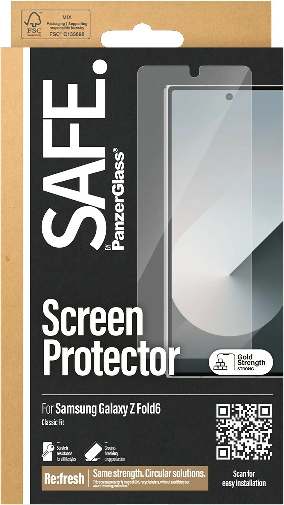 Mbrojtës ekrani PanzerGlass për Samsung Galaxy Z Fold 6, transparent