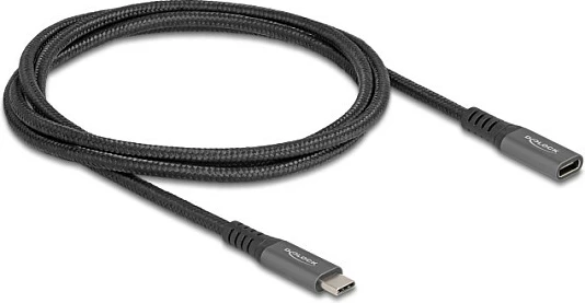 Kabllo zgjatëse USB-C DeLOCK, 1 m, 10 Gbps, PD 3.0 100 W, 4K@60Hz, e zezë