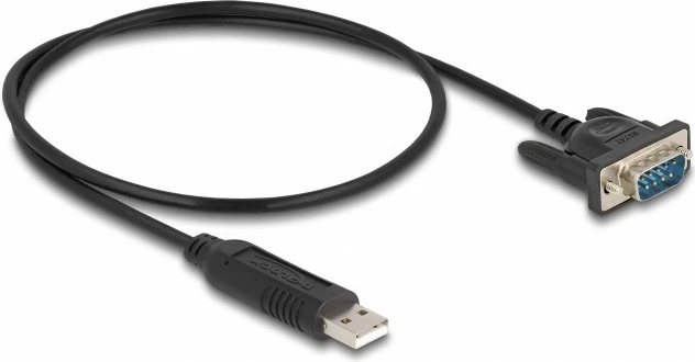 Kabllo adapter USB në RS-232 DeLOCK 0.5m, e zezë