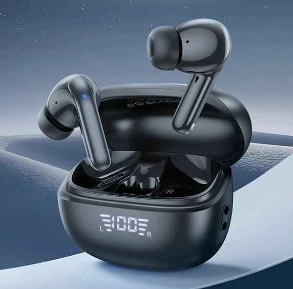 Kufje wireless HOCO EQ5, in-ear, Bluetooth 5.3, me kuti karikimi, e zezë
