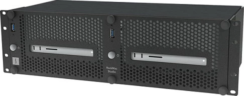 Kit montimi në rack Sonnet RackMac Studio, 3U, 19", për Mac Studio, e zezë