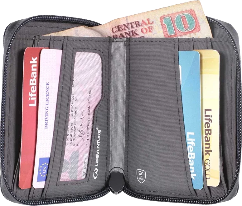 RFID Bi-Fold Wallet, Recycled, Grey