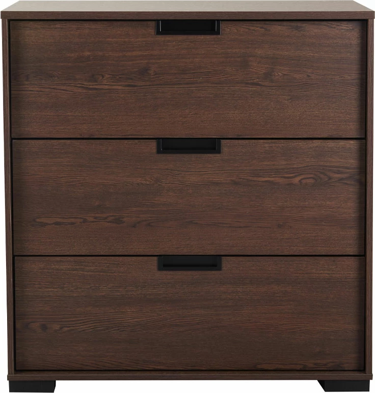 Komodë me 3 sirtarë, ngjyrë arre, 80x39x80cm