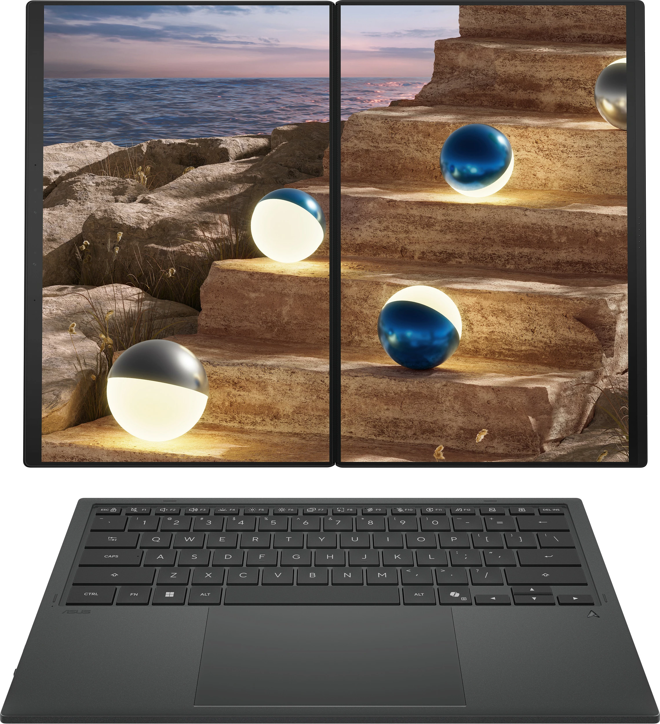 Laptop ASUS Zenbook Duo 14 UX8407AA-SN469X, CU9 386H, 32GB RAM, 1TB SSD, Windows 11 Pro, Touch