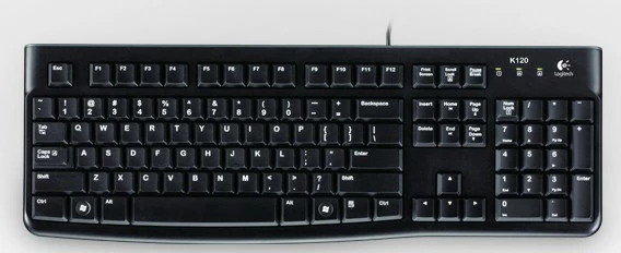 Tastierë Logitech K120 për Biznes, Full-size, Wired, USB, QWERTZ, Ngjyrë e zezë