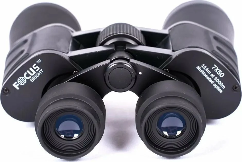 Lornetë Focus Bright 12x50, e zezë, set me çantë, rrip dhe leckë pastrimi