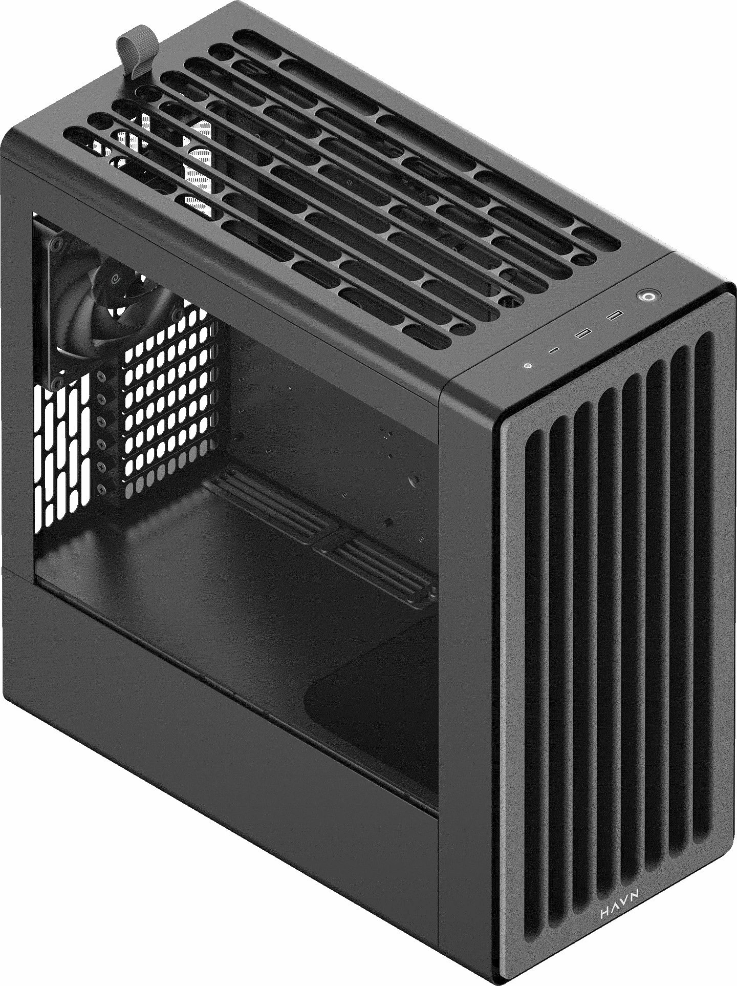 Kasë Havn BF 360 Flow (HVN-CA-BF360-04), Midi Tower, E-ATX/ATX, x3 ventilator, USB-C, e zezë