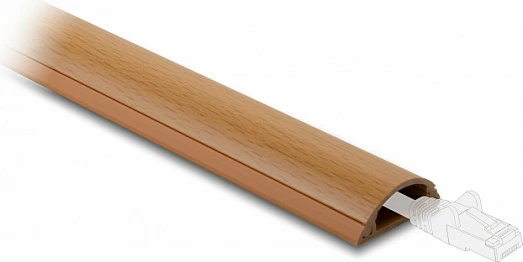 Kanal kabllosh DeLOCK, vetëngjitës, 30x11 mm, 1 m, pamje druri, kafe