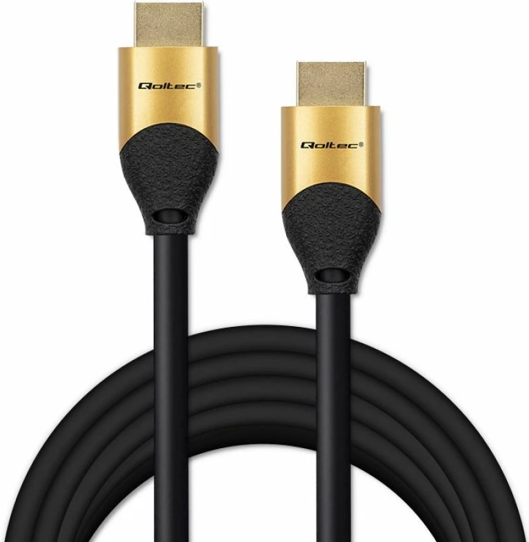 kabllo HDMI Qoltec V2.1 Ultra High Speed 8K 5m, e zezë