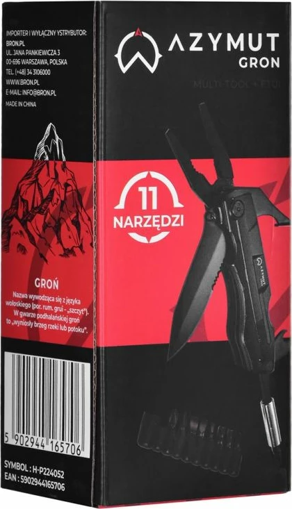 Multitool Azymut, për turizëm, e zezë