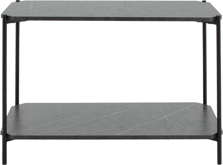 Tavolinë anësore Mara MDF mermer i zi, 80x40x55cm