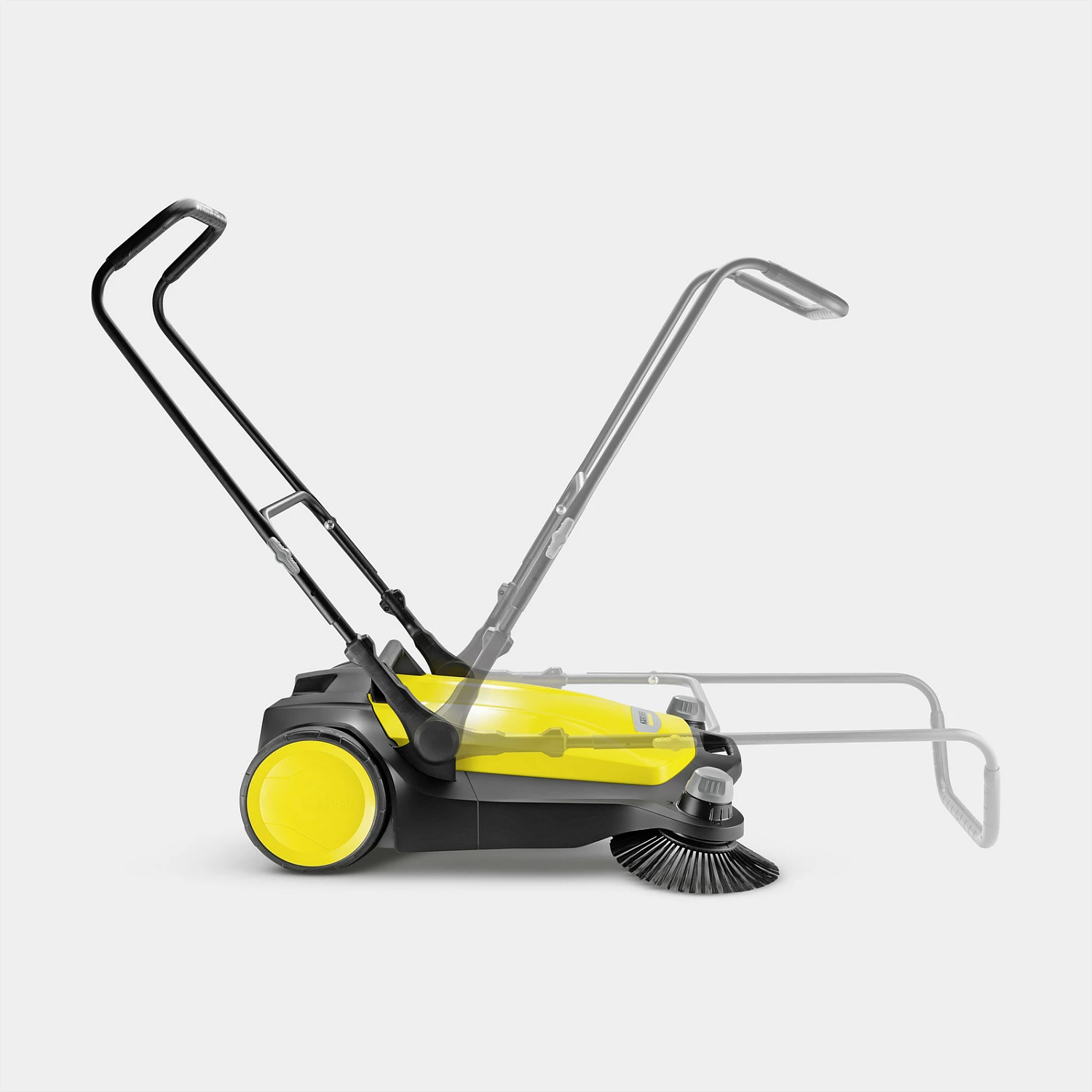 Fshesë rrugore manuale Kärcher S 6 Twin, me dy furça anësore, e zezë/verdhë