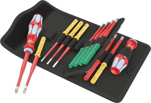 Set veglash Wera 05006631001, 17 copë, mbështjellës i zi