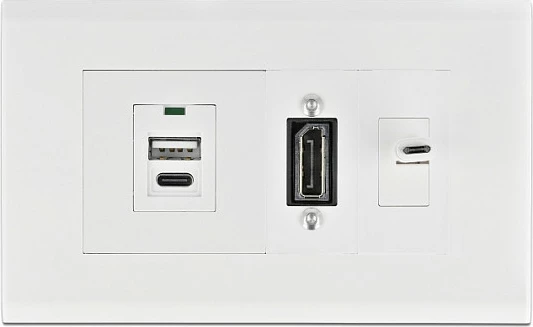 Mbajtës moduli DeLOCK Easy 45, 130 x 80 mm, ABS, montim pa vida, i bardhë