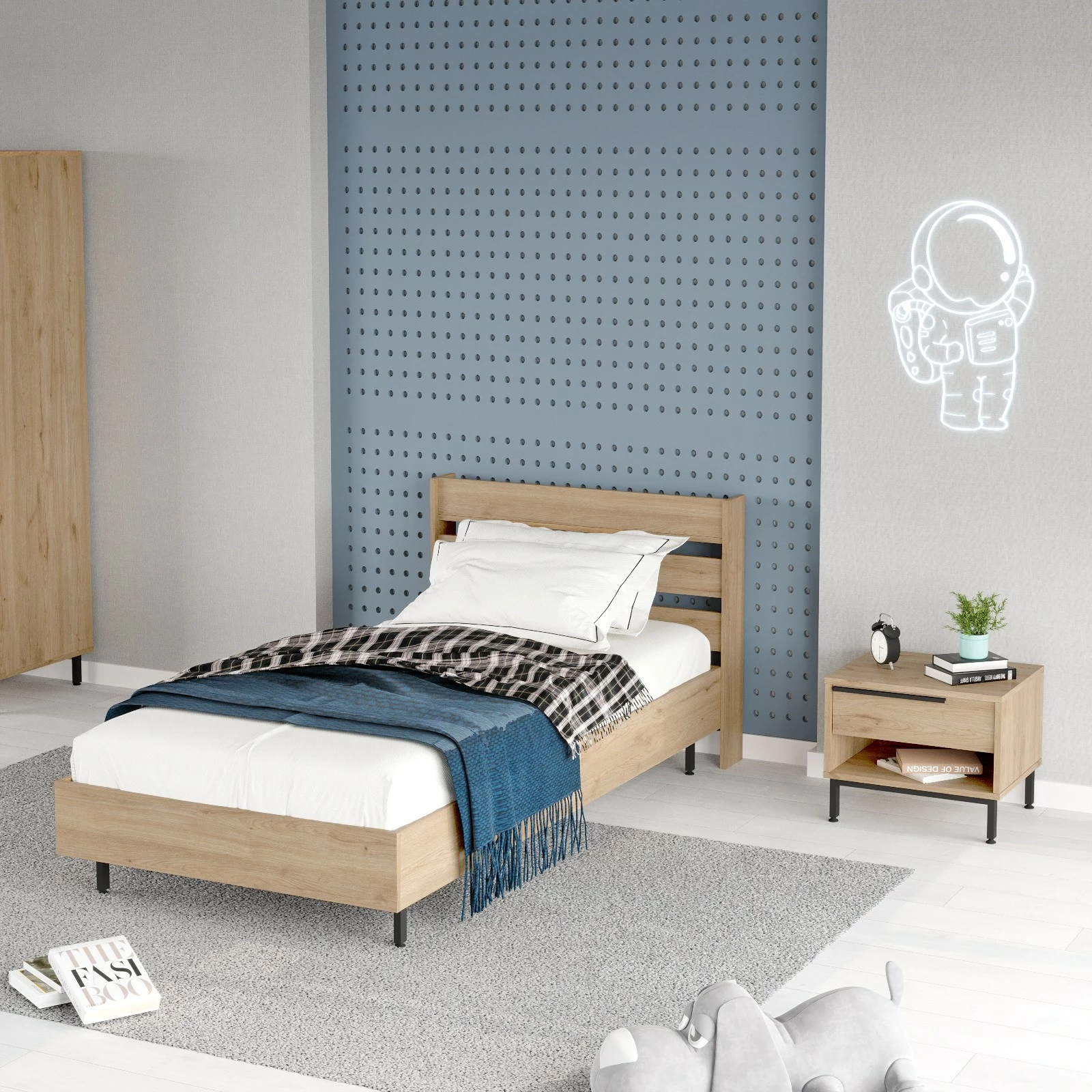Set dhome për të rinj, ngjyrë lisi, Skye Decor, ON22-S