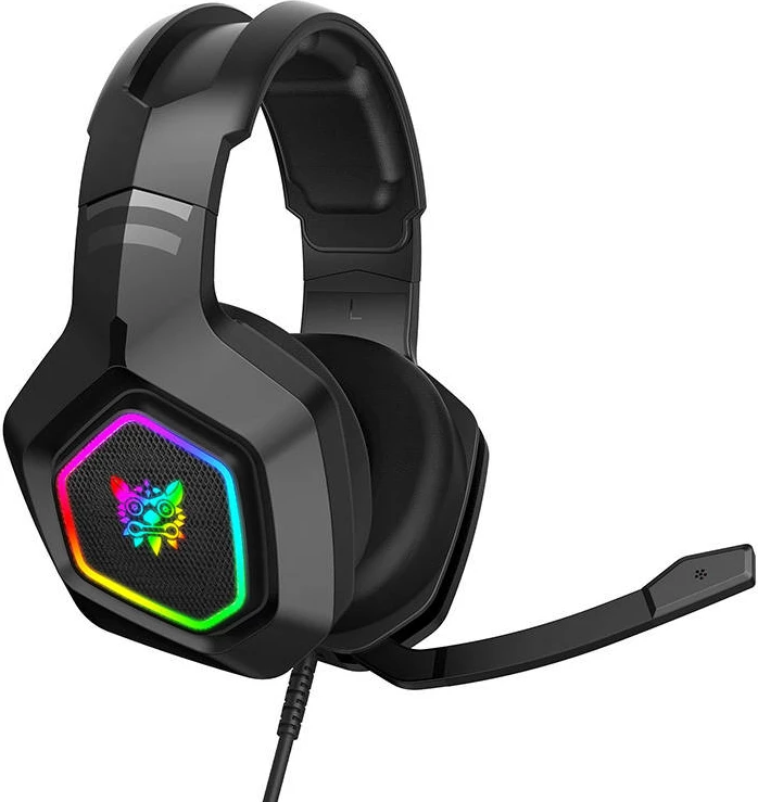 Kufje gaming, ONIKUMA K10, 50mm, me mikrofon, me kabllo, me dritë RGB, e zezë