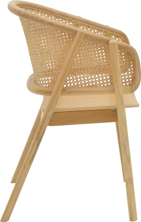 Karrige Wenzy dru i fortë toon natyral 58x58x82cm