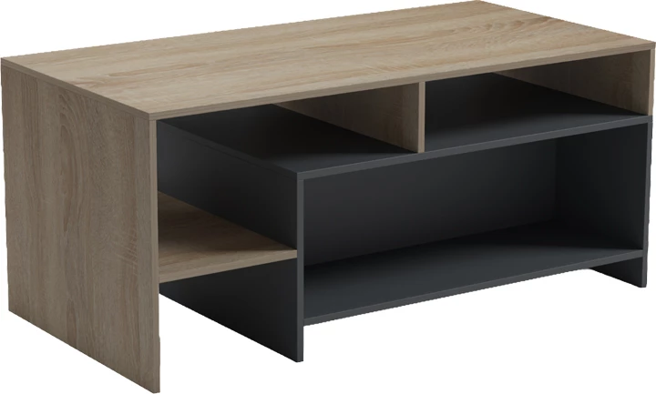 Tavolinë kafeje Consa, sonoma-antracit, 120x60x52.8cm