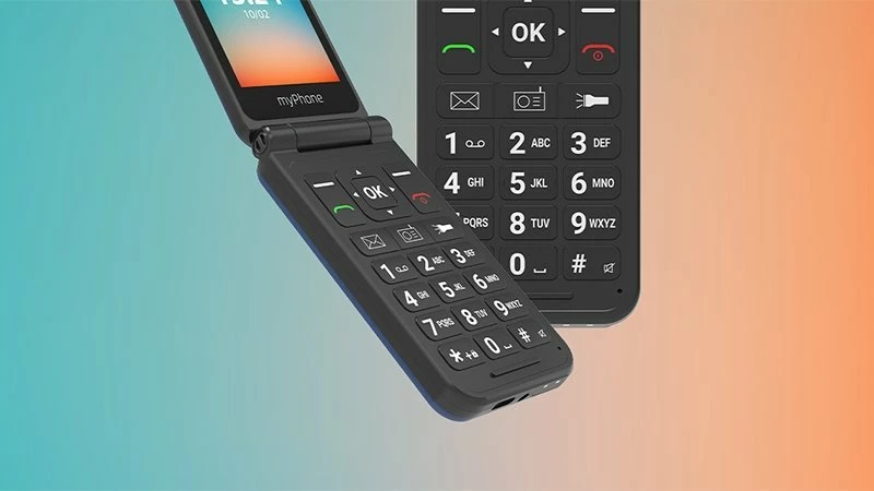 Celular myPhone FLIP LTE 4G Dual SIM 128MB/48MB 2.8\" USB-C, Blu