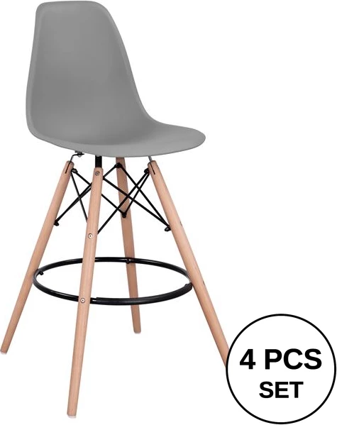 Karrige për bar Renata FH0173.10 Gri 58x56x107cm, set prej 4 copë