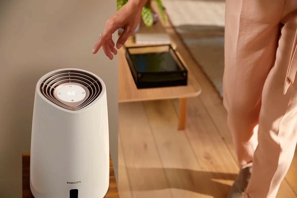 Humidifikator Philips HU3916/10, plastikë, bardhë-rozë