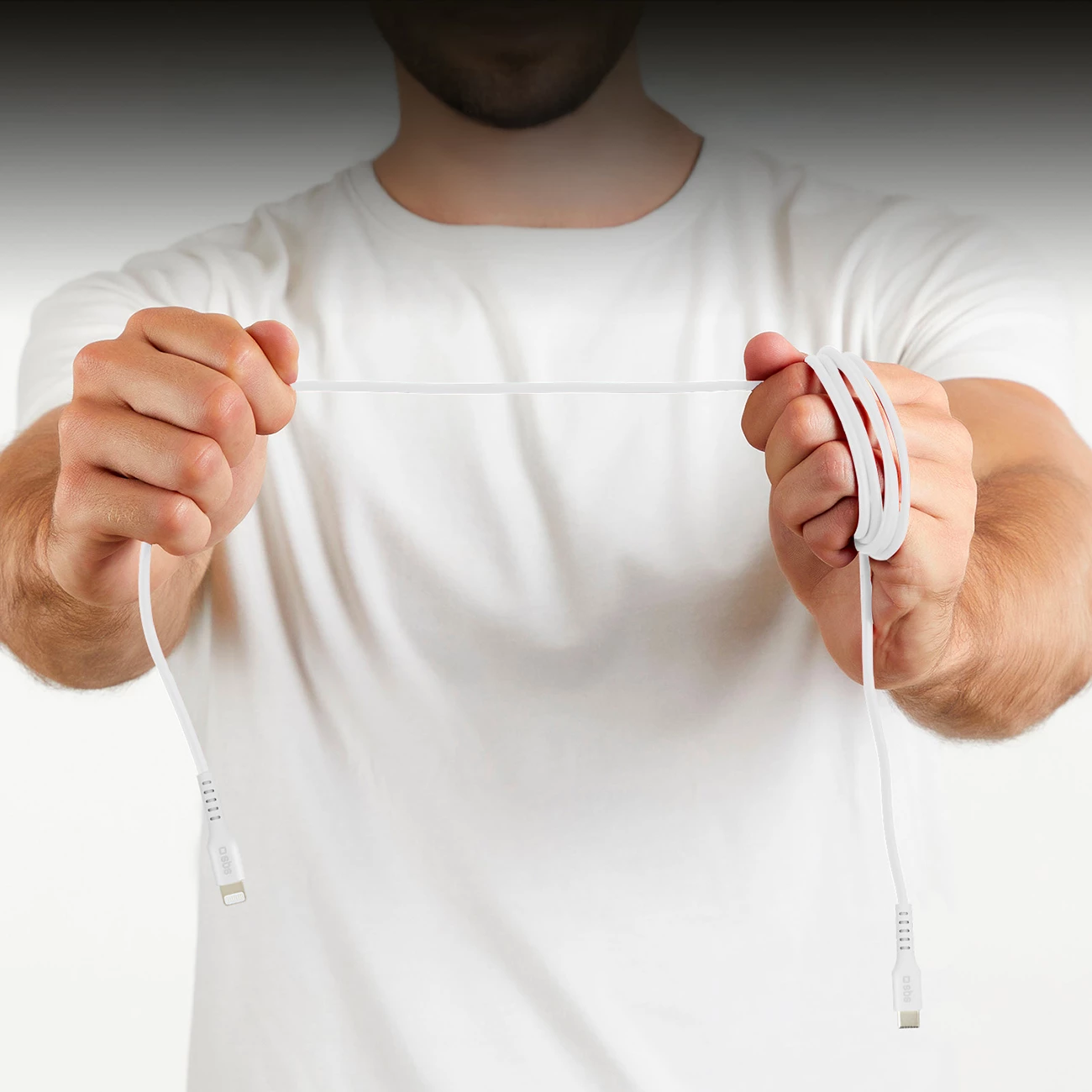 Kabllo USB-C në Lightning SBS TECABLELIGTC1W, 1m, e bardhë