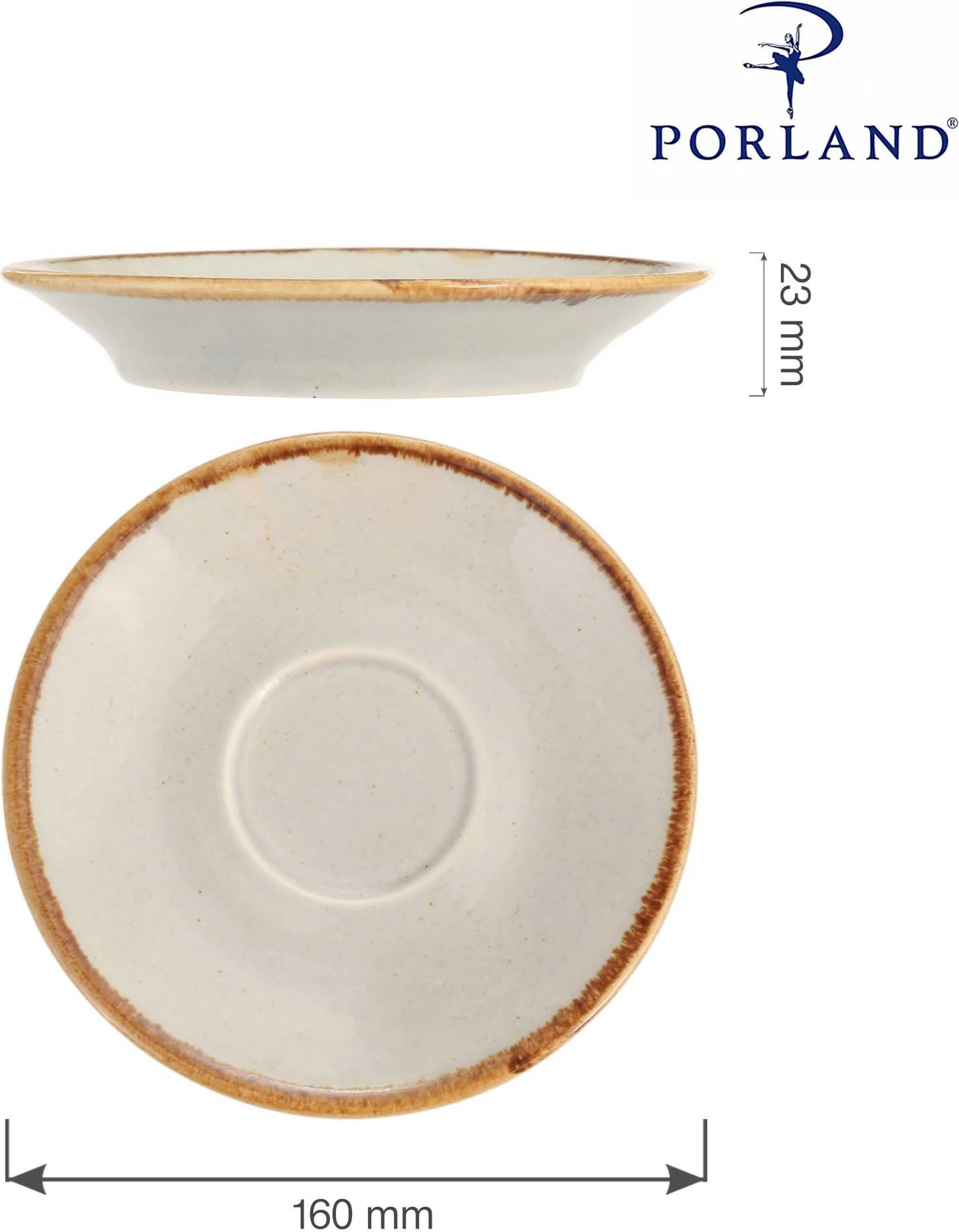 Nënfilxhan Porland Seasons Ashen Ø160 mm, gri e çelët, set 6 copë