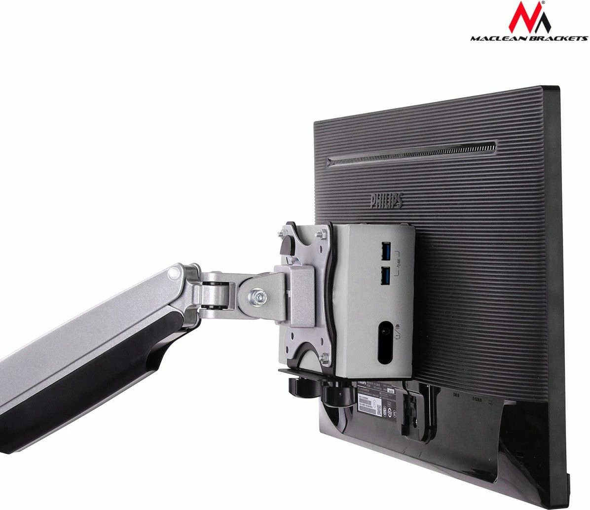 Mbajtëse mini kompjuteri Maclean MC-720, VESA 50x50/75x75/100x100, deri 5 kg, e zezë
