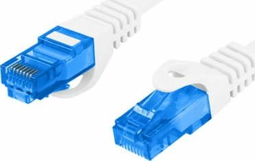 Patchcord Lanberg Cat.6A S/FTP LSZH CCA 1m, i bardhë