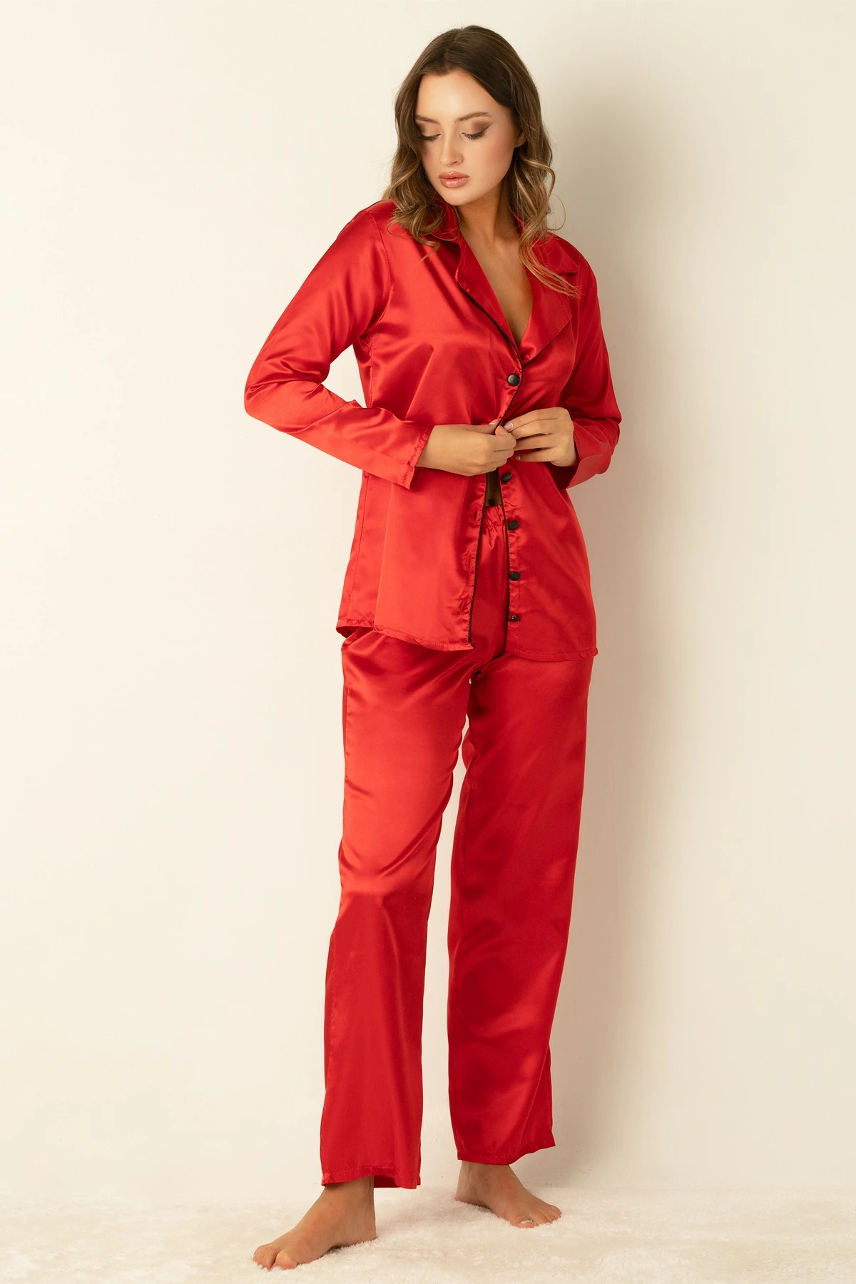 Set pizhamash për gra, Jumeon, 002-000905, e kuqe