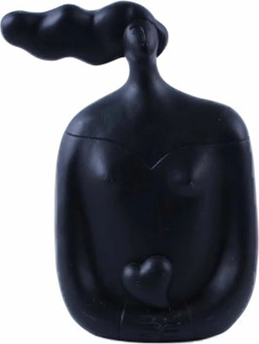 Figurë dekorative femërore, ngjyrë e zezë, 17x8x21cm, polirezine