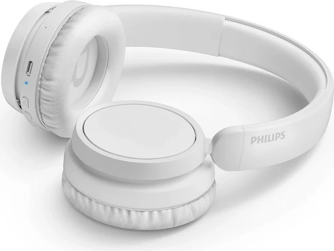 Kufje Philips TAH5209WT/00 me Bluetooth 5.3, over-ear, 65 orë bateri, USB-C, të bardha