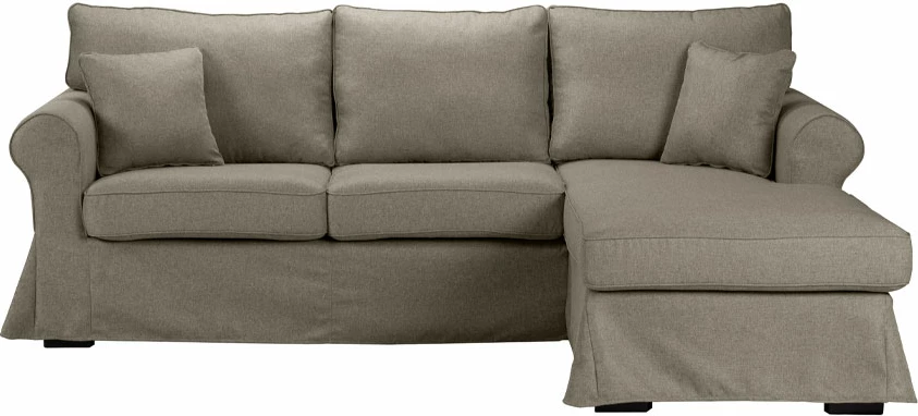 Këndare ASHLEY me mbulesë të heqshme, kafe e çelët, 236x171x91