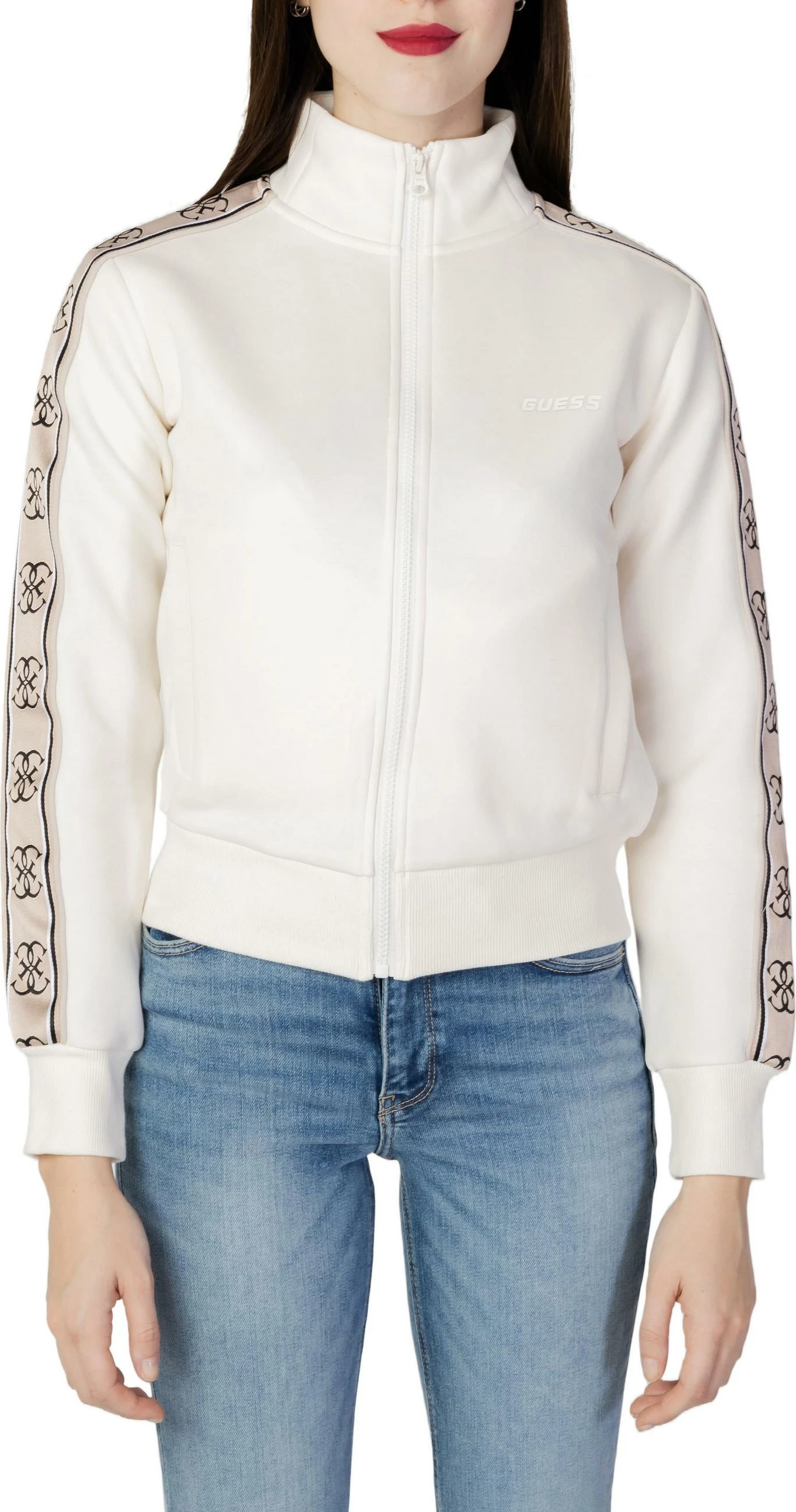 Duks me zinxhir për femra Guess Active Britney Full Zipper, latte