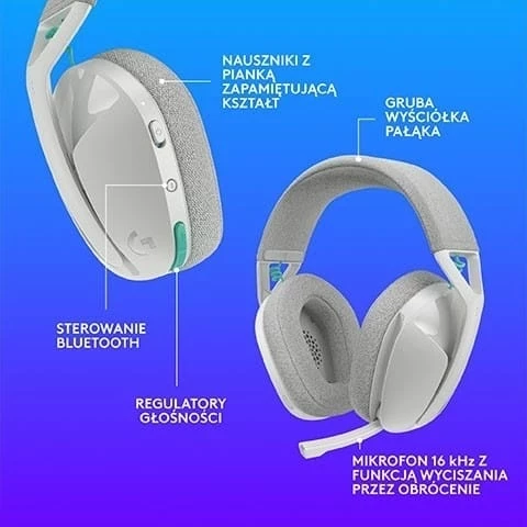 Kufje Logitech G321, wireless, Bluetooth, të bardha