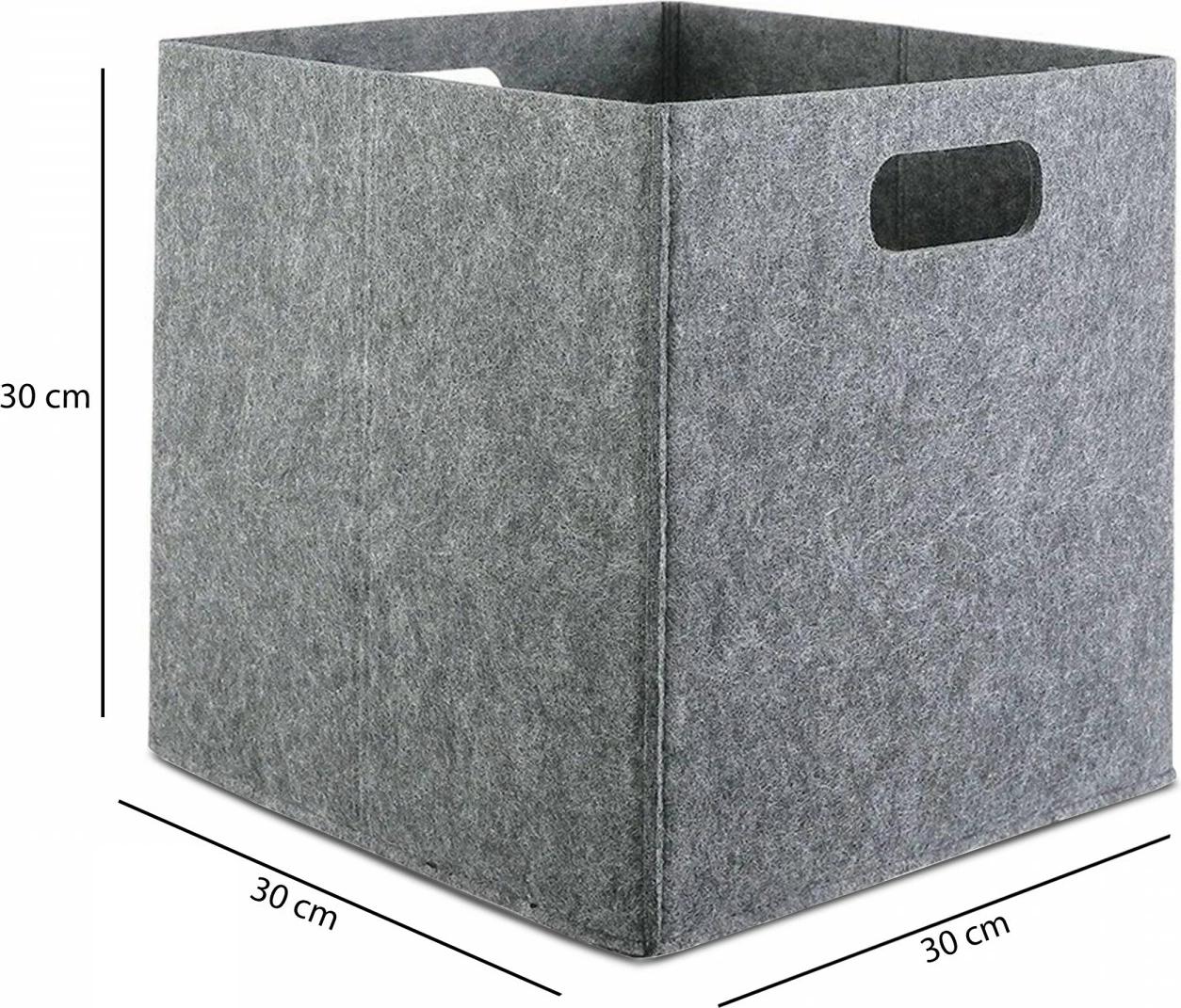 Shportë organizuese prej fëlti, gri, Aberto Design, HMY-6393, 30x30x30cm